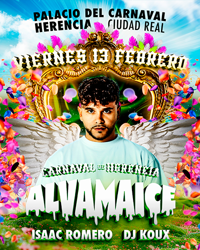 Alvama Ice Herencia entradas Carnaval 2026 Palacio del Carnaval Ciudad Real viernes 13 febrero