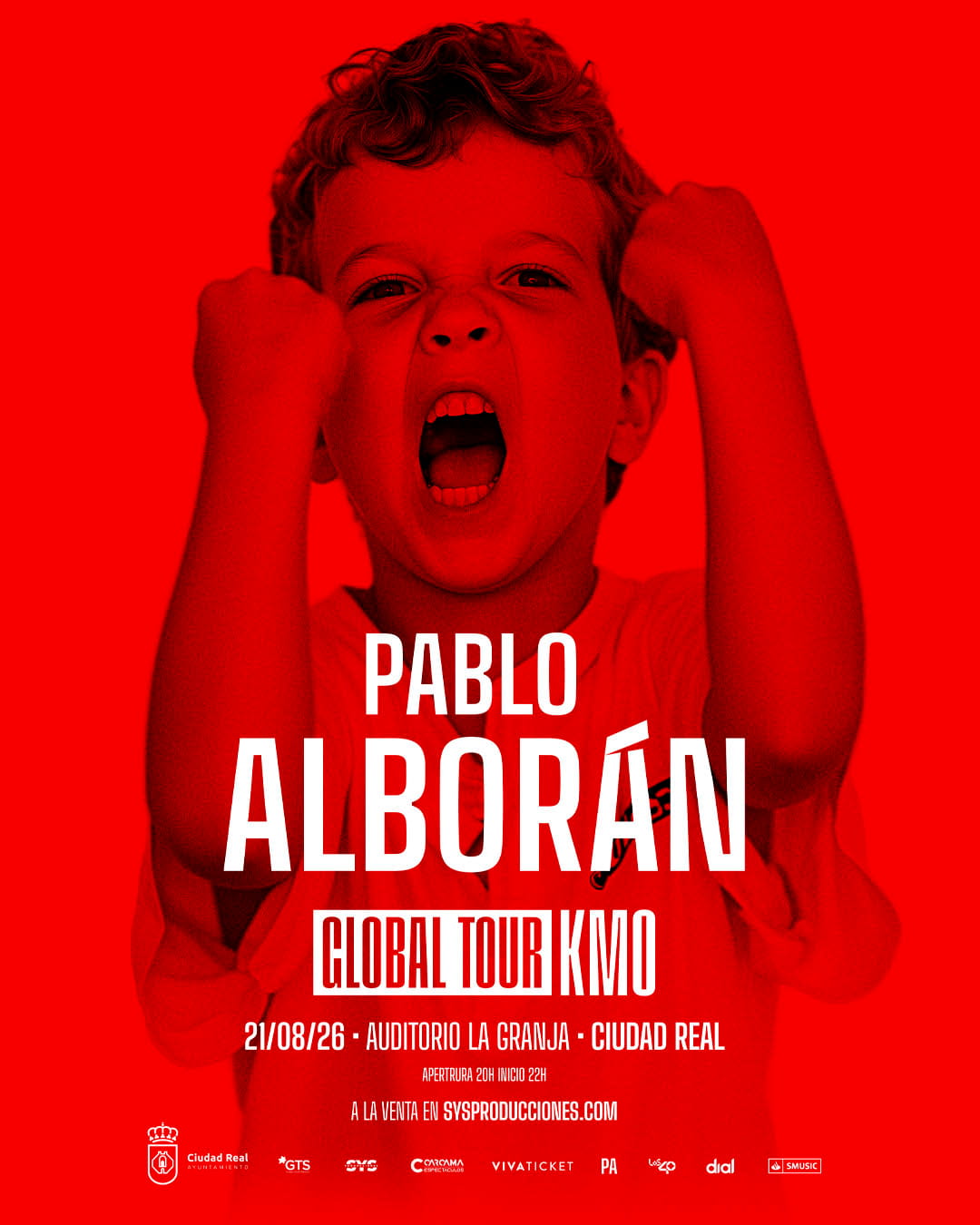 Pablo Alborán en Ciudad Real – Global Tour KMO – Auditorio La Granja – 21 de agosto de 2026