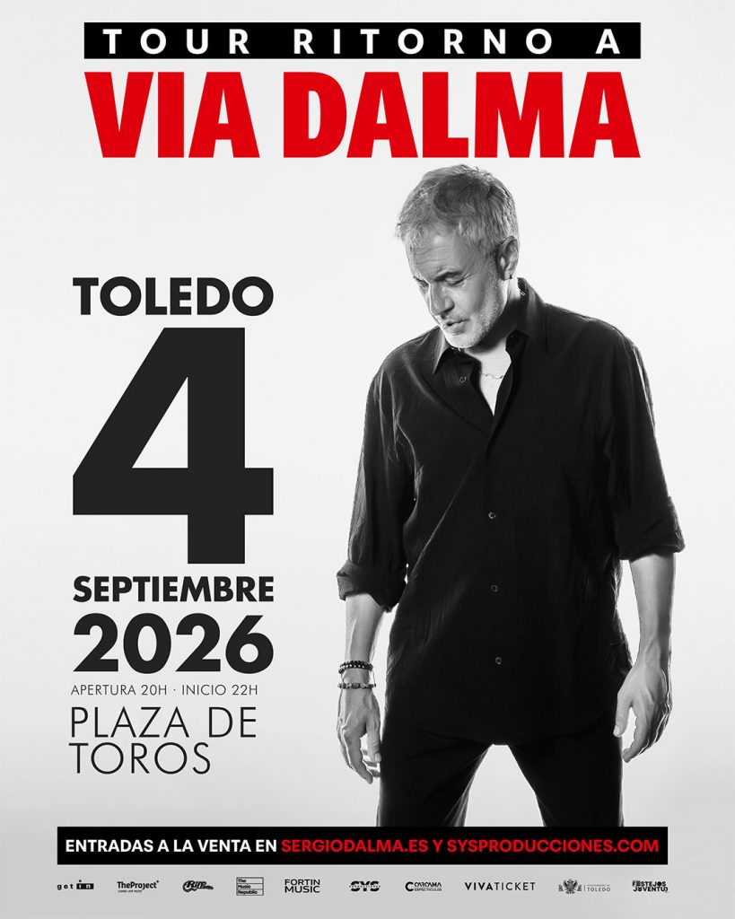 Sergio Dalma Toledo entradas concierto Plaza de Toros 4 septiembre 2026