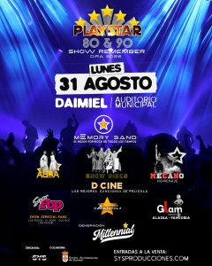 Cartel de PLAY STAR 80 & 90 en Daimiel