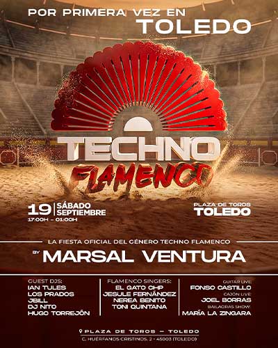 Techno Flamenco Toledo entradas Marsal Ventura Plaza de Toros 19 septiembre 2026